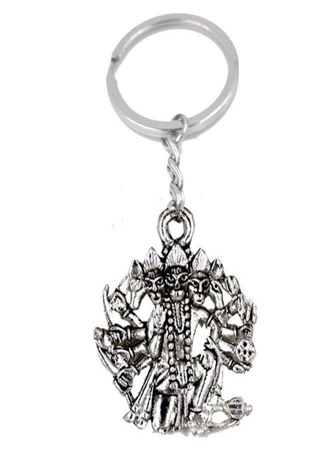 AFH Panchmukhi Hanuman Antique Silver Spiritual Key Chain for Gifting - Image 2